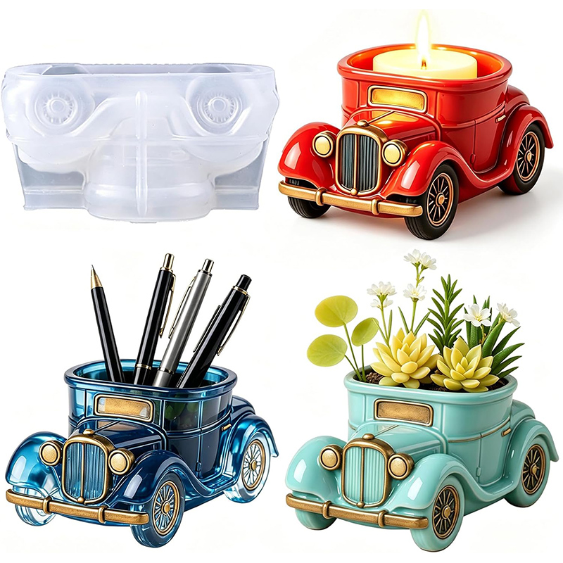 Succulent Set - Cetakan Silikon Pot Sukulen 3D Bentuk